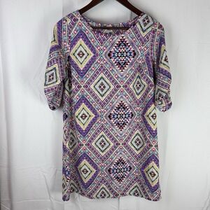 Pronto USA Blouse Womens Abstract Geometric BOHO Size Small‎ Made USA